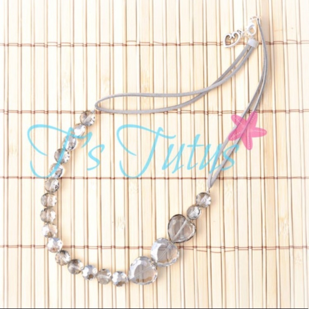 Silver Lining Crystal Beaded Necklace